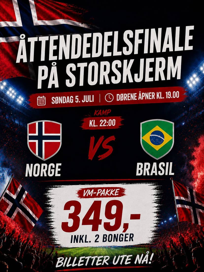 VM-kveld/ Norge - Brasil @ Ulven Skjenkeri