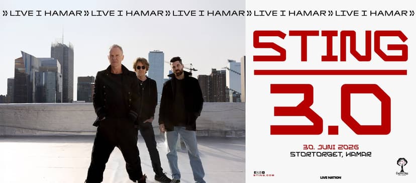 Sting - VIP-pakke på Hopen Servering ink. 2-retters!