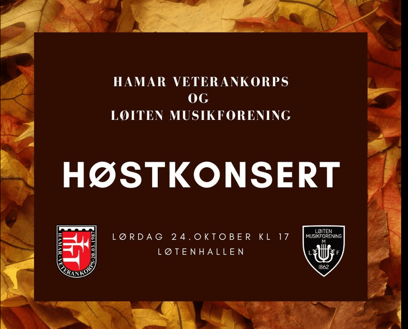 Høstkonsert med Hamar Veterankorps og Løiten Musikforening