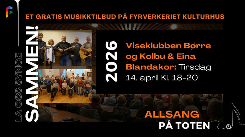 Allsang på Toten Viseklubben Børre og Kolbu/Eina blandakor