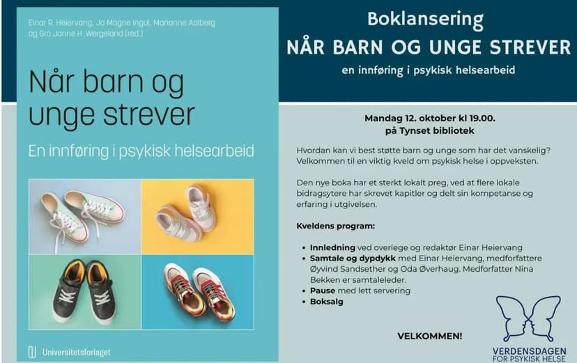 BOKLANSERING // Når barn og unge strever - en innføring i psykisk helsearbeid