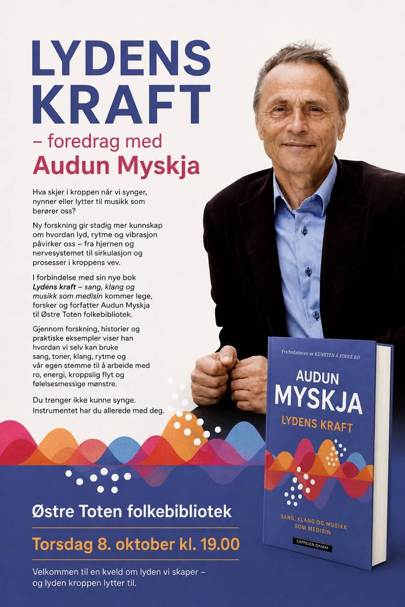 Lydens kraft - foredrag med Audun Myskja