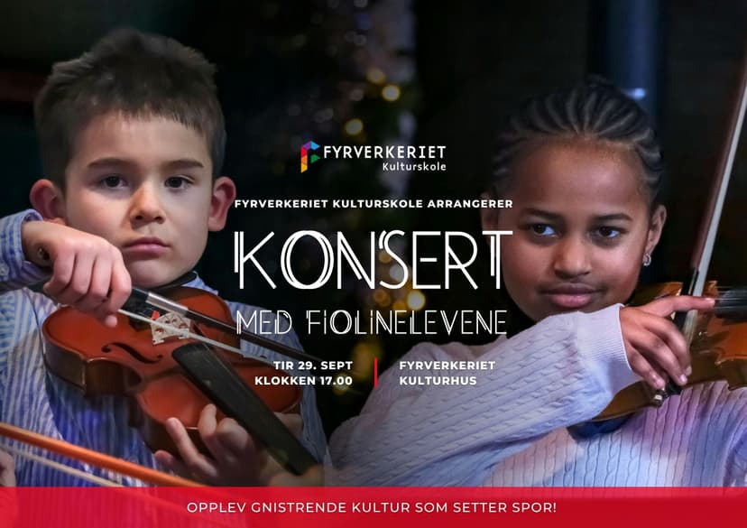 Fiolinkonsert med Fyrverkeriet kulturskole