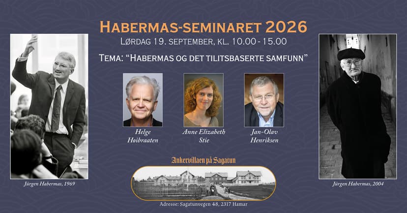 Habermas-seminaret 2026: "Habermas og det tillitsbaserte samfunn"